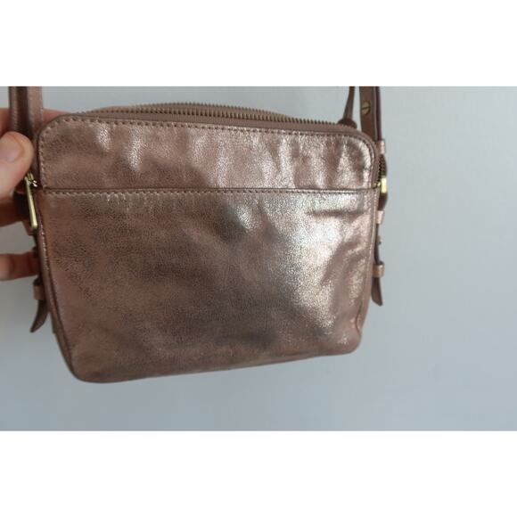 Fossil Piper Toaster Leather Crossbody Bag Metallic Rose Gold - Picture 8 of 8